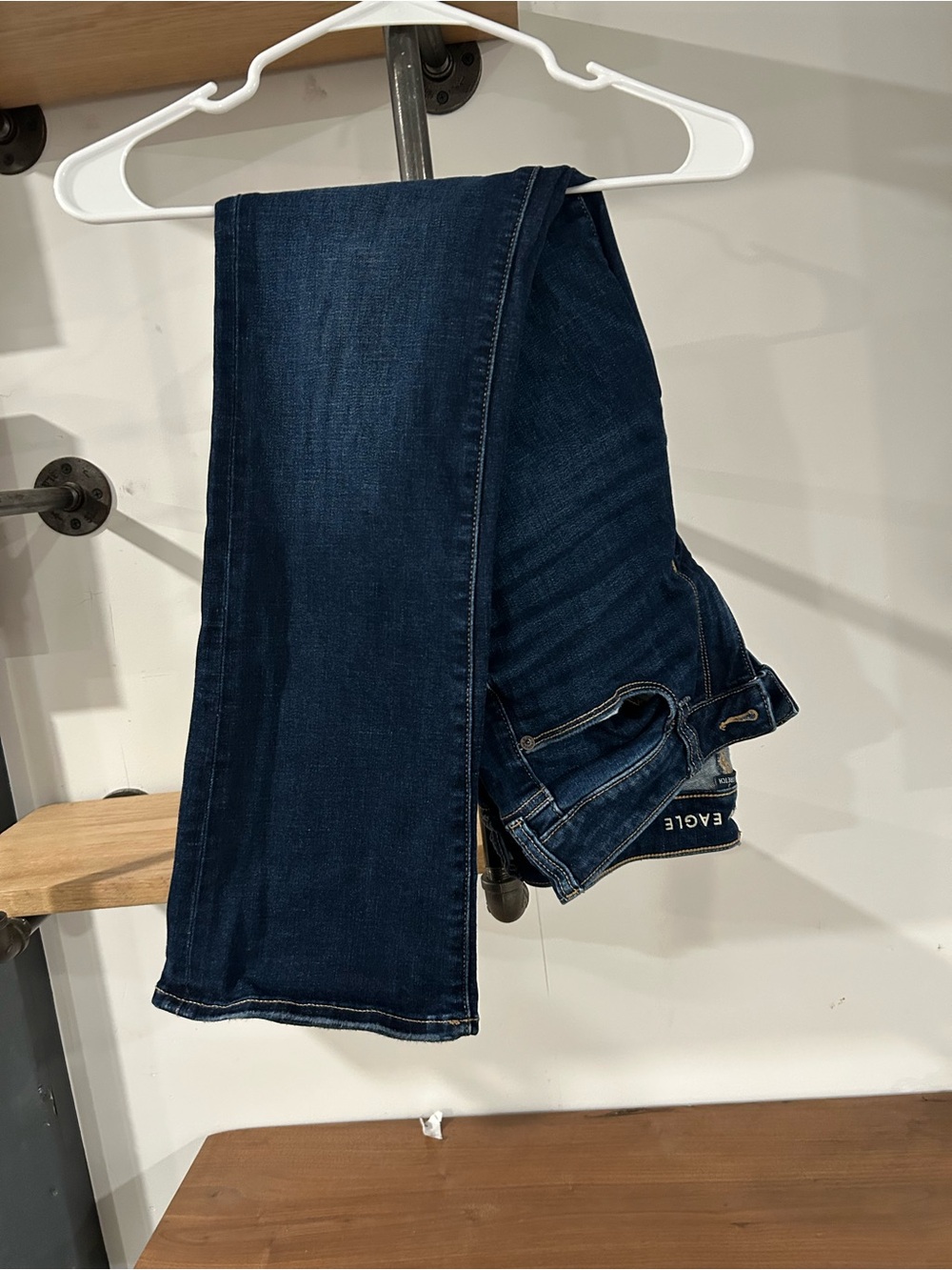 American Eagle Outfitters Womens Dark Blue High Rise Skinny Kick Jeans